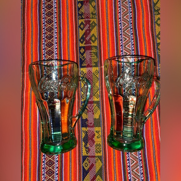 🎉Host Pick🎉 Anchor Hocking Coca Cola Embossed Retro Drinking Glasses Set of 2 - Picture 12 of 13